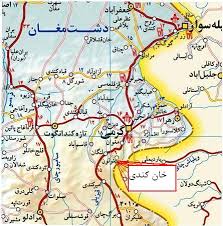 نقشه موقعیت شهرستان گرمی